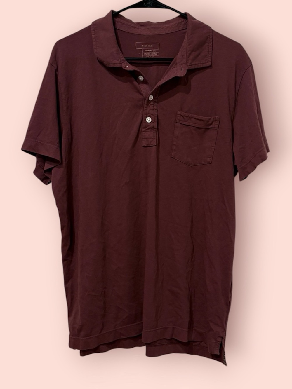 BILLY REID Pensacola Polo in Garment Dyed Organic Cotton Shirt